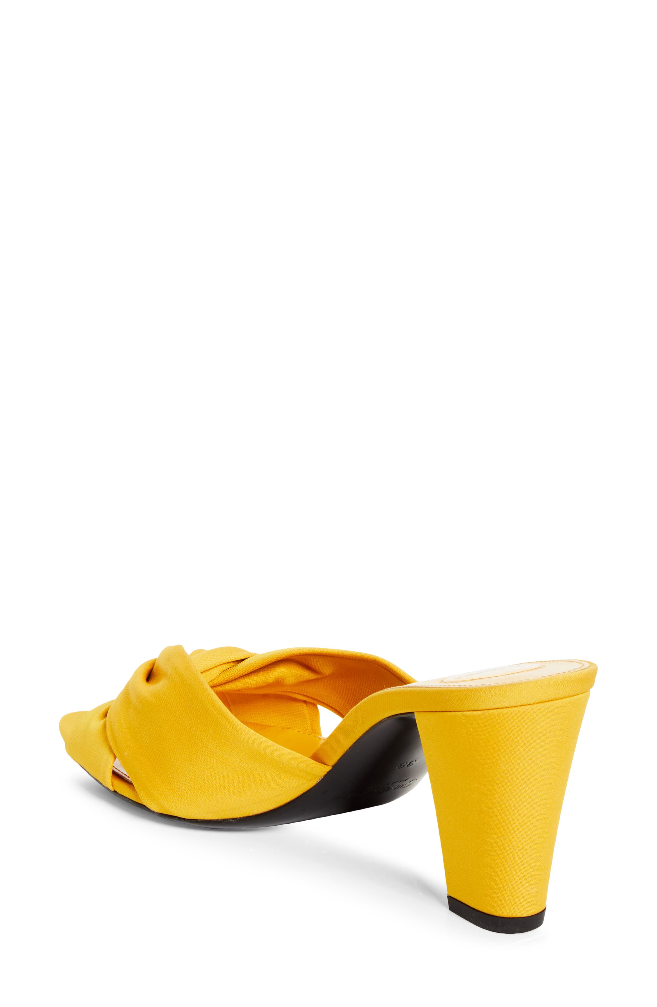 Saint Laurent Franciane Slide Sandal, Alternate, color, Yellow