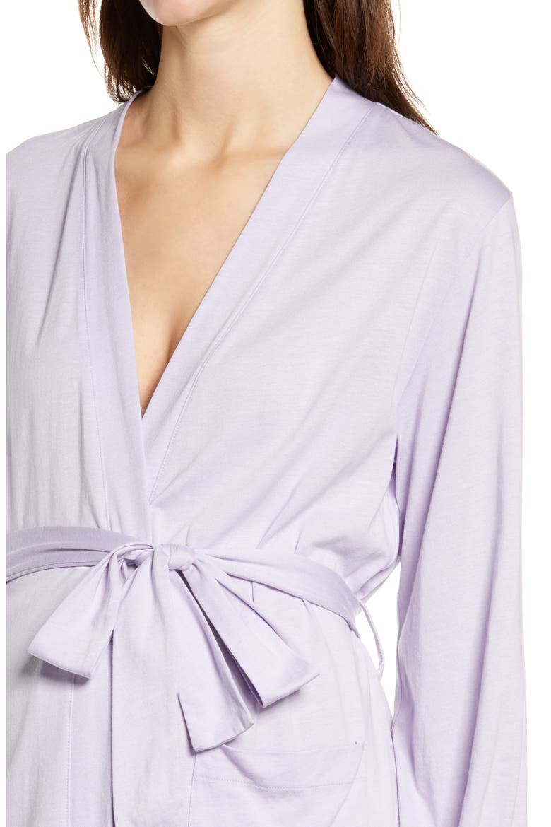 Elle Maternity/Nursing Robe, Alternate, color, LILAC