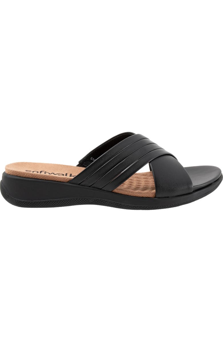 SoftWalk<sup>®</sup> Tillman 5.0 Leather Cross Strap Slide Sandal, Alternate, color,