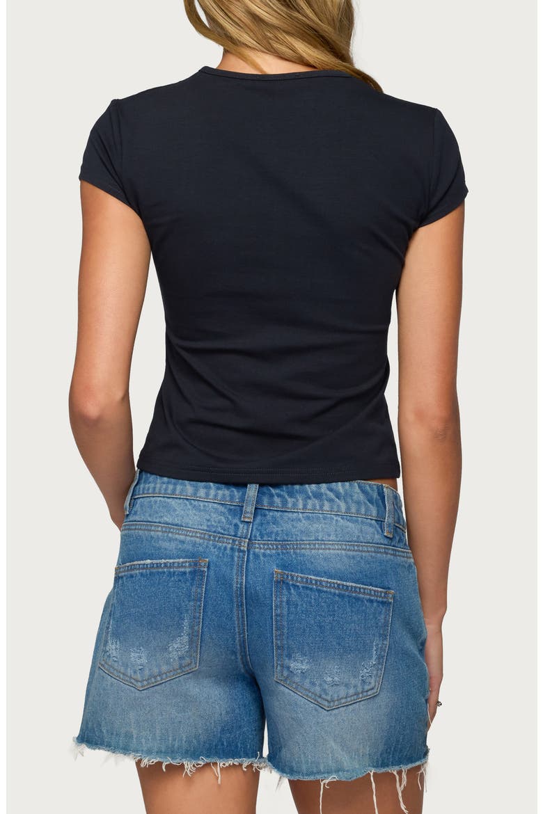 Delvina Crop T-Shirt, Alternate, color, NAVY