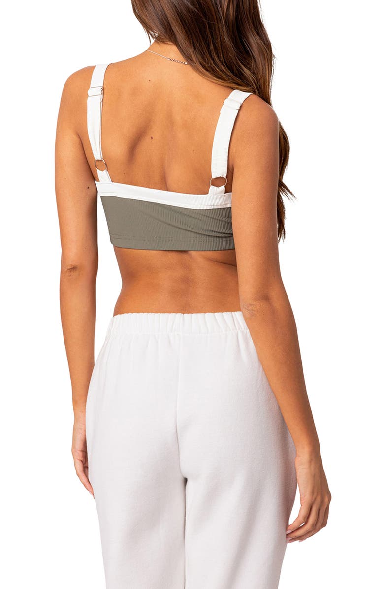 EDIKTED Sariah Ribbed Crop Top Bralette, Alternate, color, 