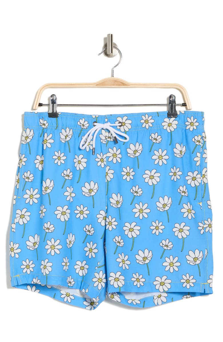 Mr.Swim Scattered Daisies Swim Shorts, Alternate, color, Powder Blue