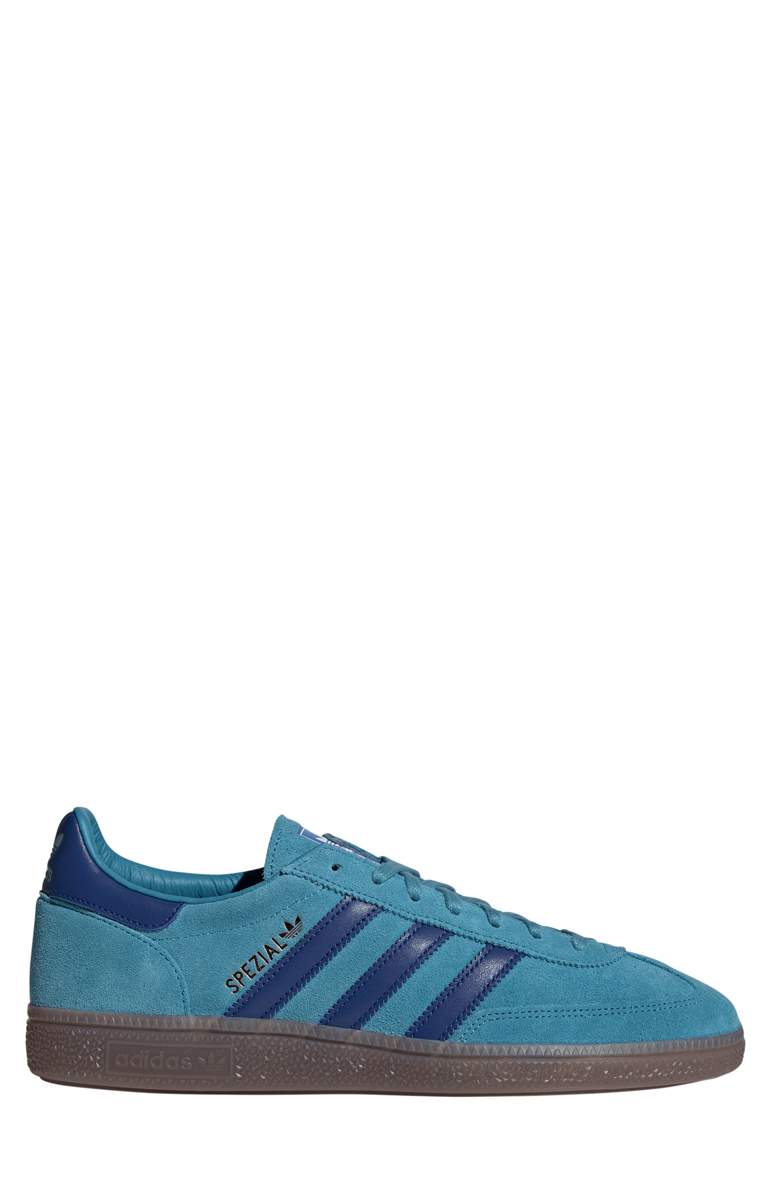 adidas Gender Inclusive Handball Spezial MIG Sneaker, Alternate, color, Tactile Steel/ Royal Blue/ Gum