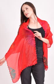 RAAS Hyatt Hand Tie Dye Cutwork Scarf