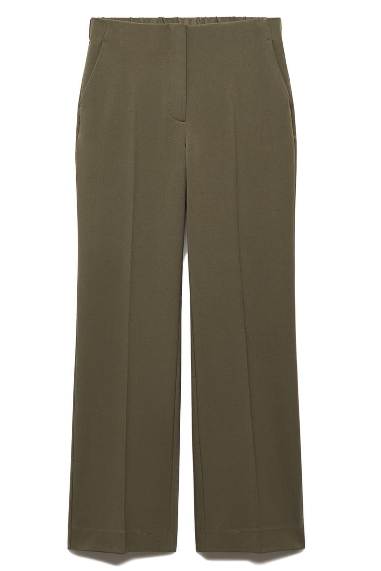 Flat Front Straight Leg Pants, Alternate, color, GREEN