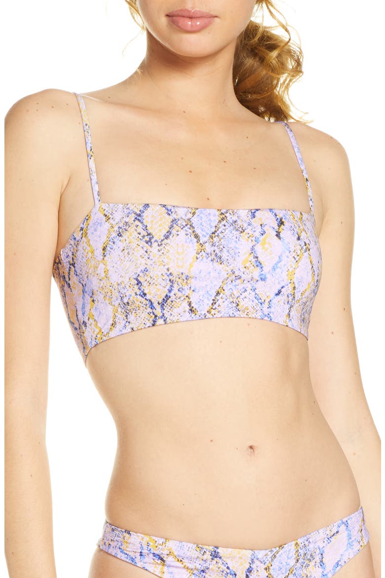 L Space Rebel Bikini Top, Main, color, SERPENTINA