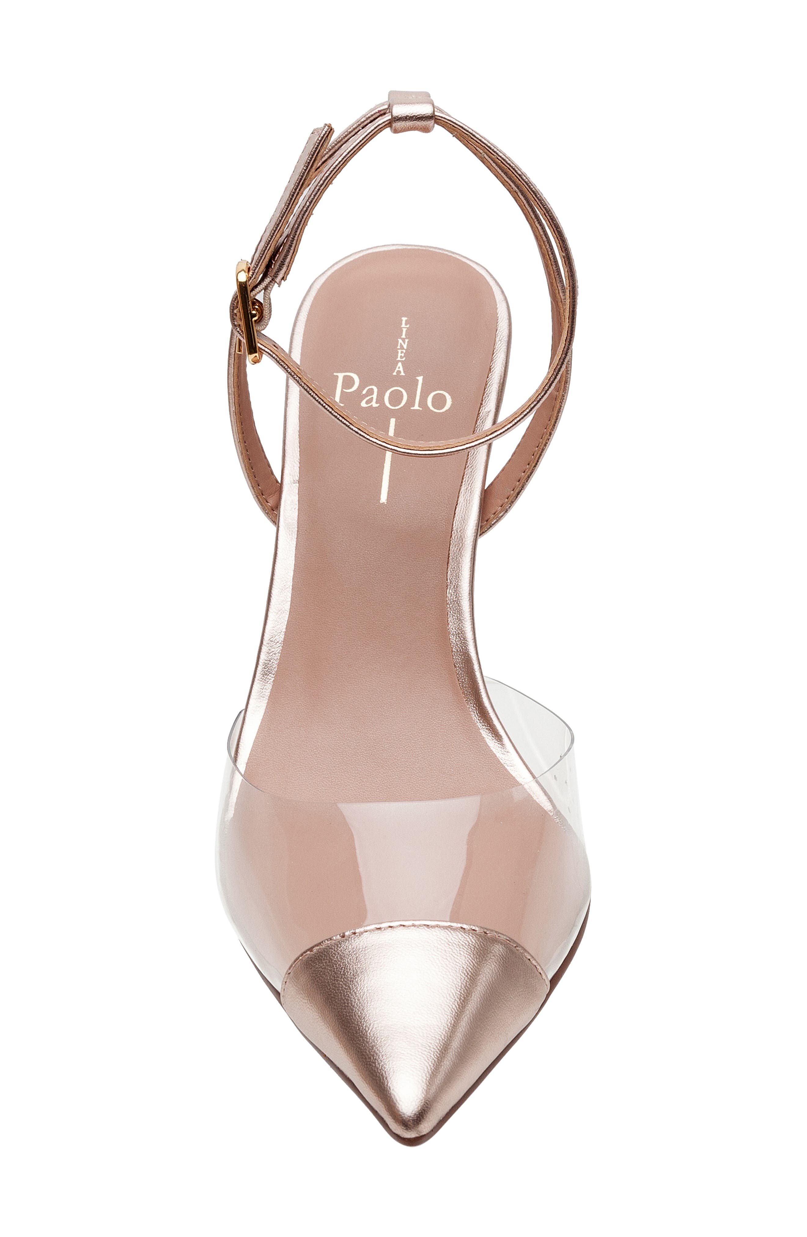 Linea Paolo Yuki Pointed Toe Pump, Alternate, color, Clear/ Rose Quartz
