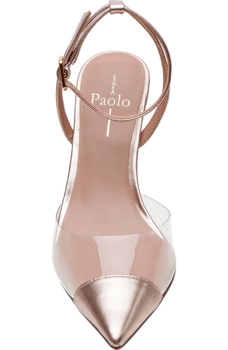 Linea Paolo Yuki Pointed Toe Pump, Alternate, color, Clear/ Rose Quartz