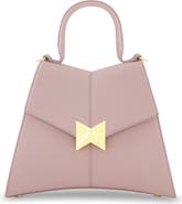 Mac Duggal Gold Plated Hardware Angular Leather Handbag