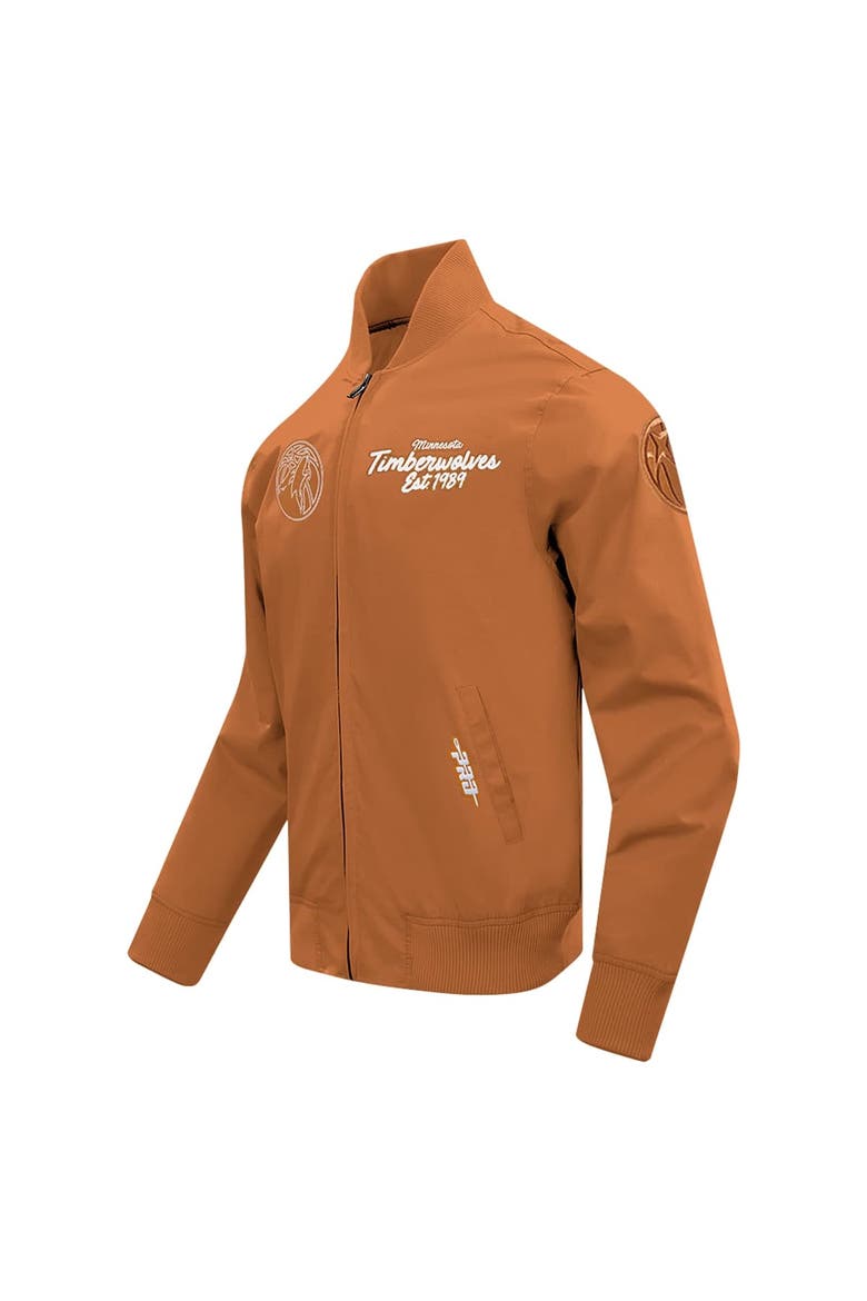Men's Pro Standard Brown Minnesota Timberwolves Paint The City Full-Zip Jacket, Alternate, color, Brown