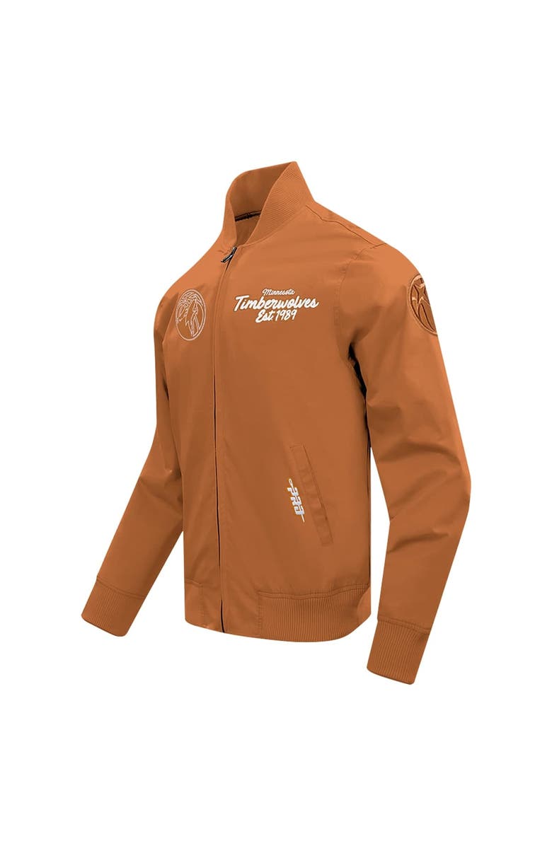 PRO STANDARD Men's Pro Standard Brown Minnesota Timberwolves Paint The City Full-Zip Jacket, Alternate, color, Brown