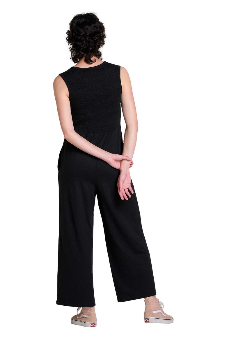 Gemina V-Neck Sleeveless Jumpsuit, Alternate, color, Black