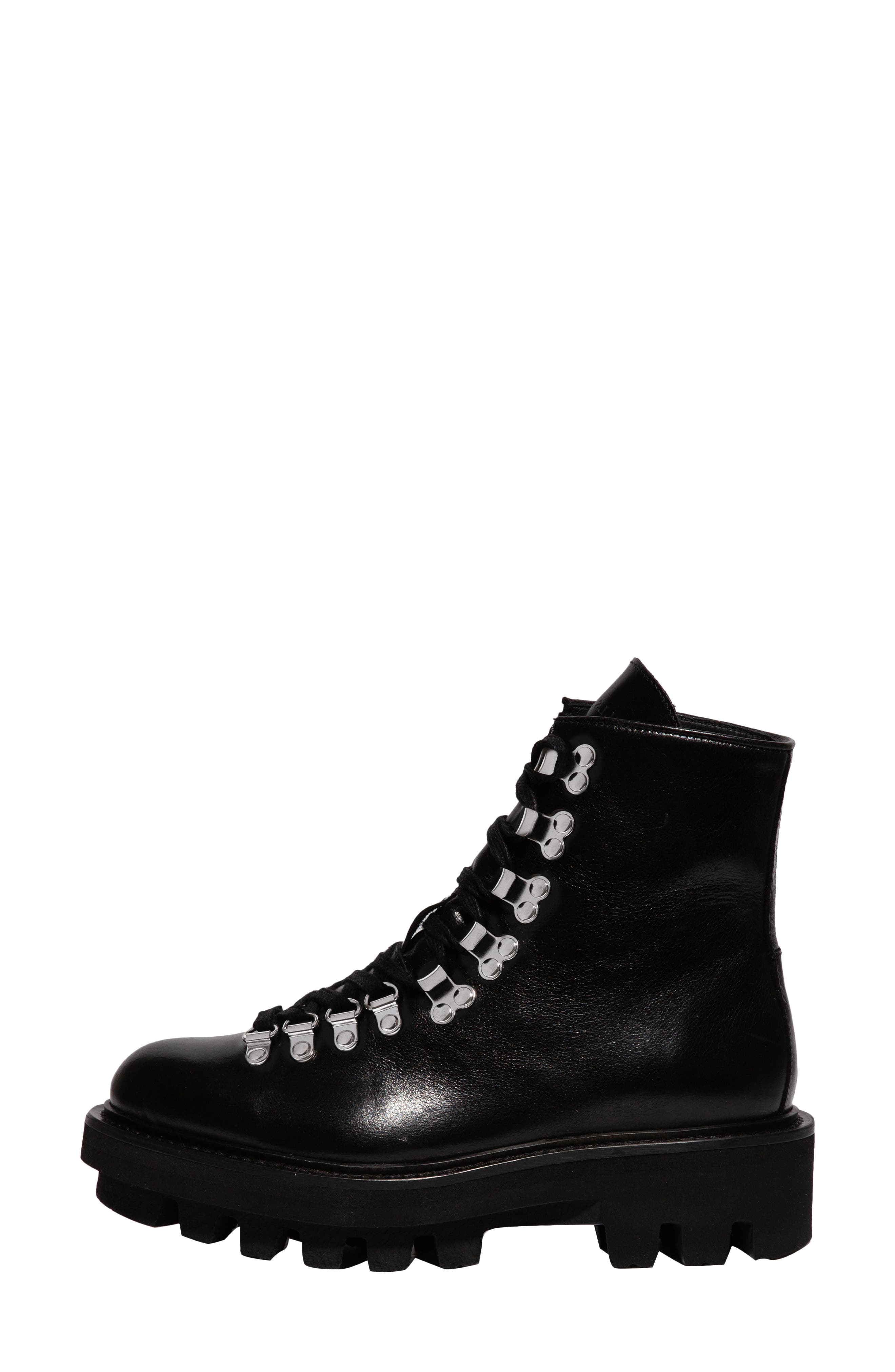 AllSaints Wanda Genuine Shearling Lug Sole Combat Boot, Alternate, color, 