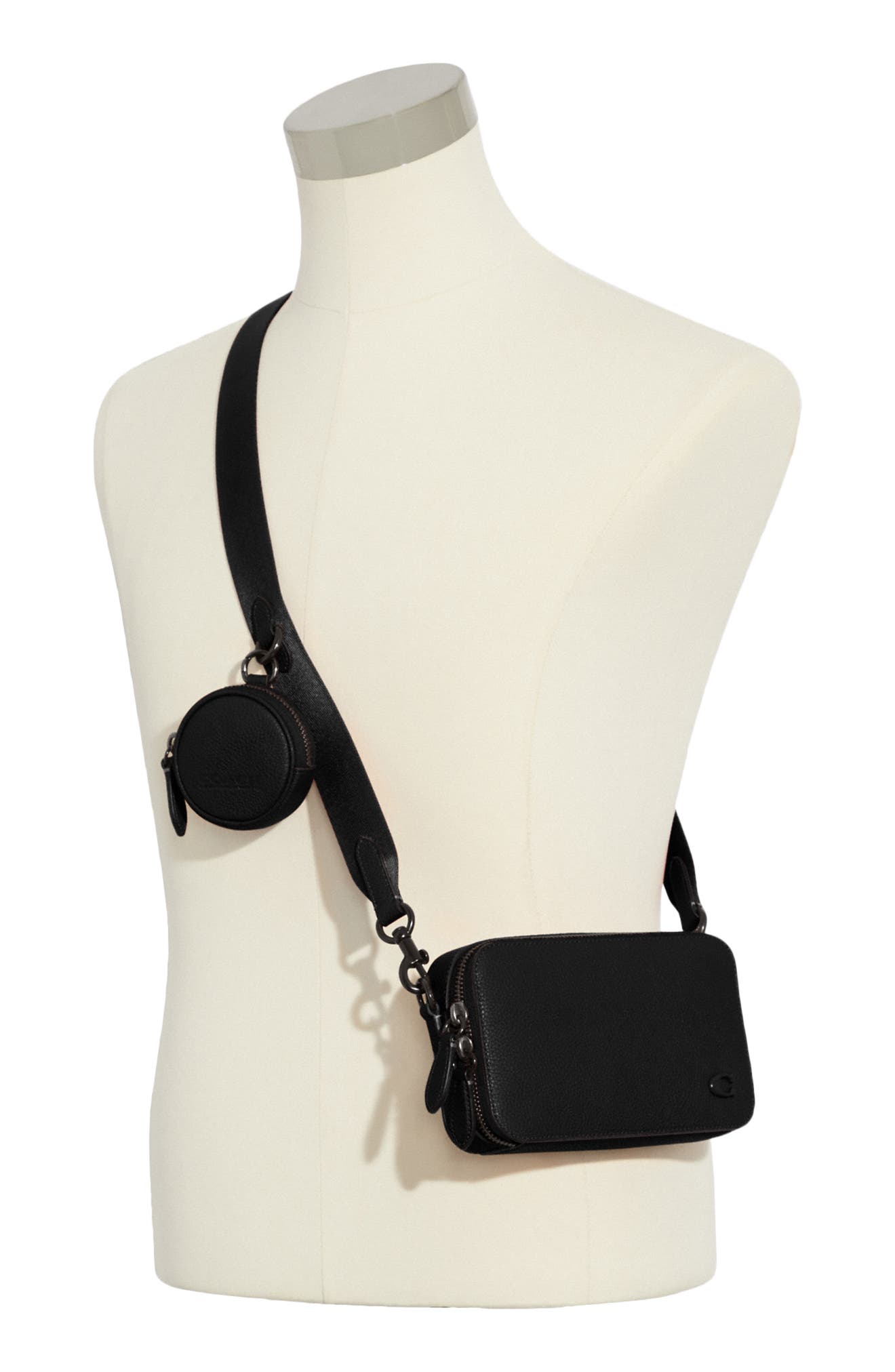 COACH Charter Slim Pebble Leather Crossbody Bag, Alternate, color, 