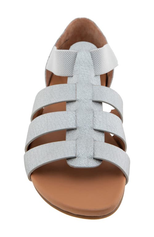 Shop Gentle Souls By Kenneth Cole Gentle Souls Lennon Strappy Sandal In Matte Silver Leather