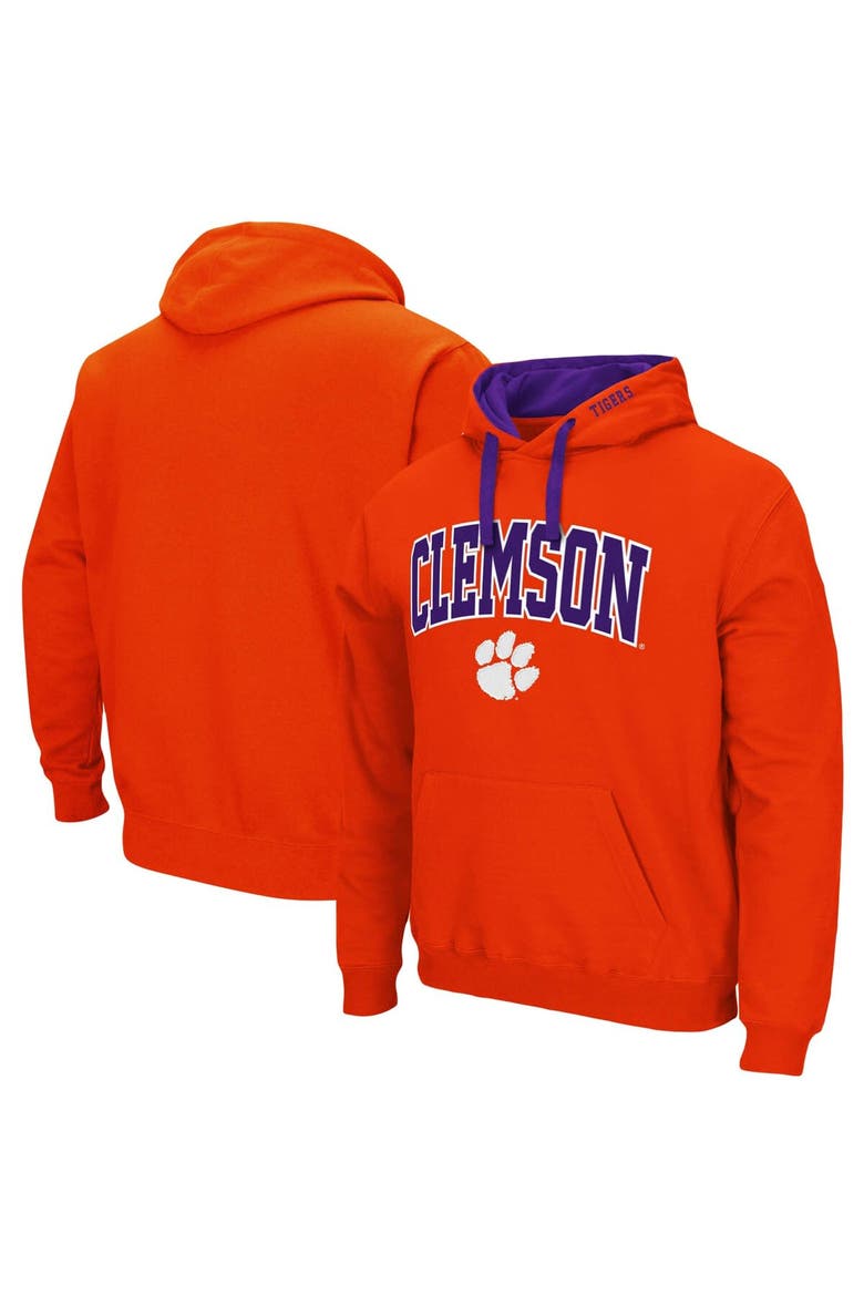 Men's Colosseum Orange Clemson Tigers Big & Tall Arch & Logo 2.0 Pullover Hoodie, Main, color, Orange
