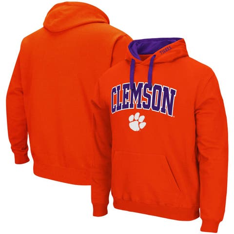 Men's Colosseum Orange Clemson Tigers Big & Tall Arch & Logo 2.0 Pullover Hoodie