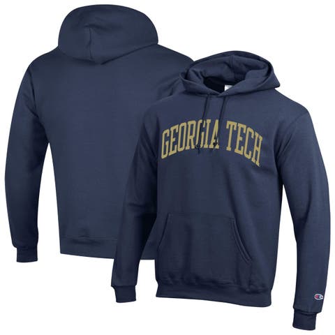 Men's Champion  Navy Georgia Tech Yellow Jackets Basic Arch Fleece Pullover Hoodie