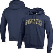 Champion Men's Champion  Navy Georgia Tech Yellow Jackets Basic Arch Fleece Pullover Hoodie