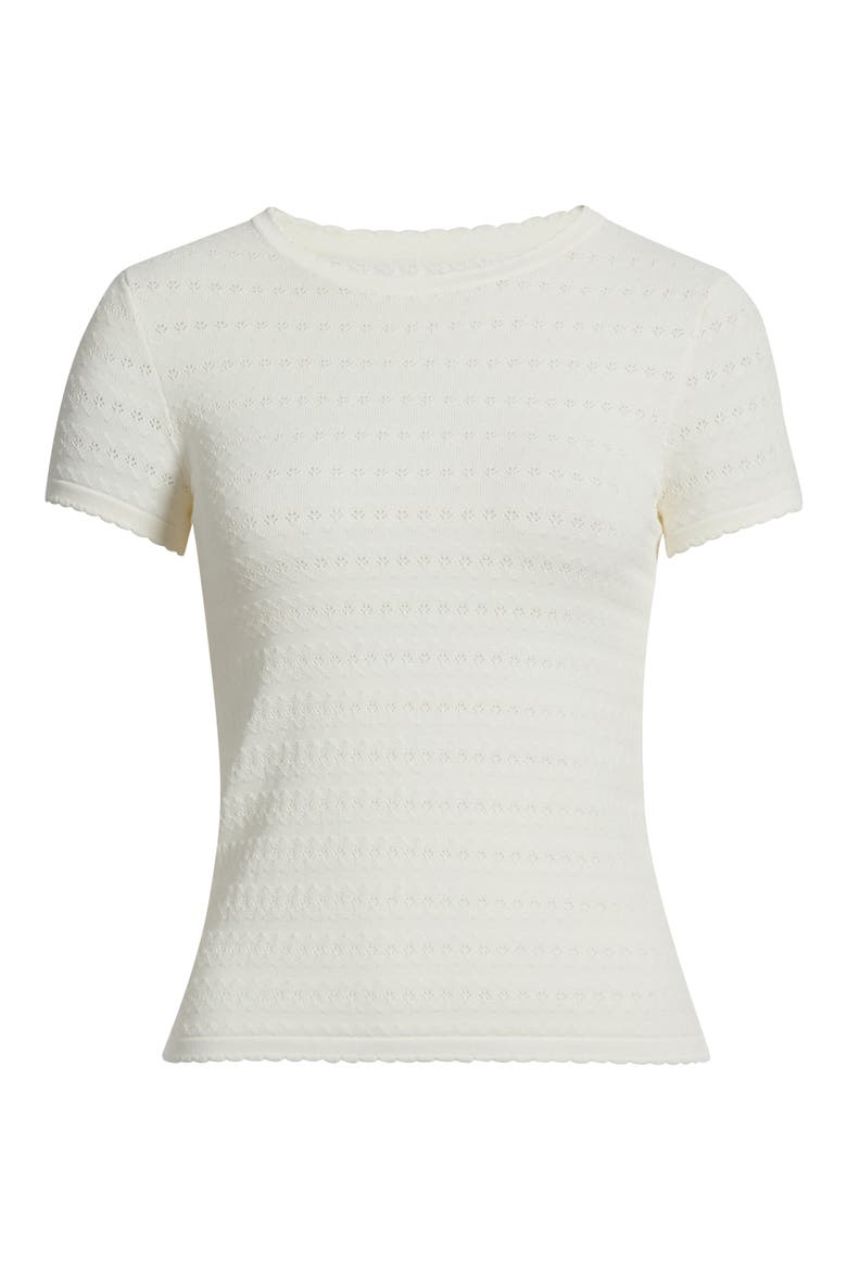 Lisandra Knit Top, Alternate, color, GISELE POINTELLE VINTAGE WHITE