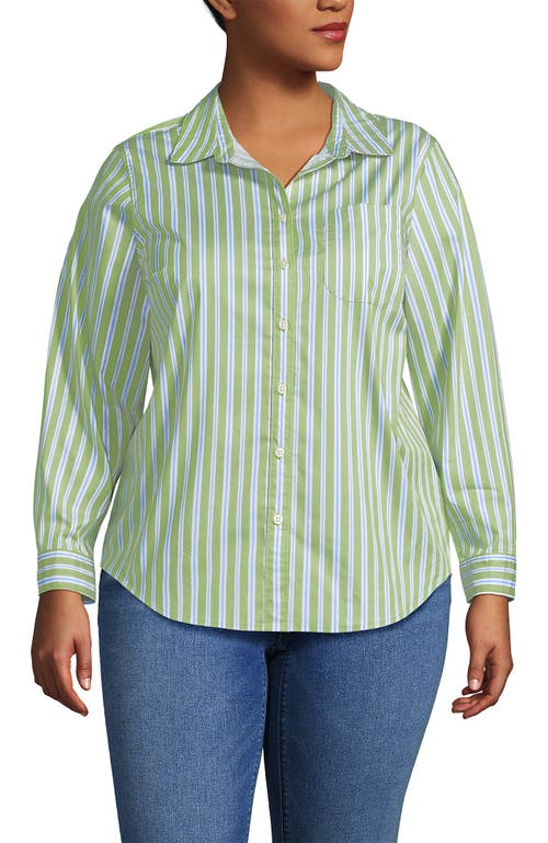 Lands' End Cooling Button Front Shirt In Multi