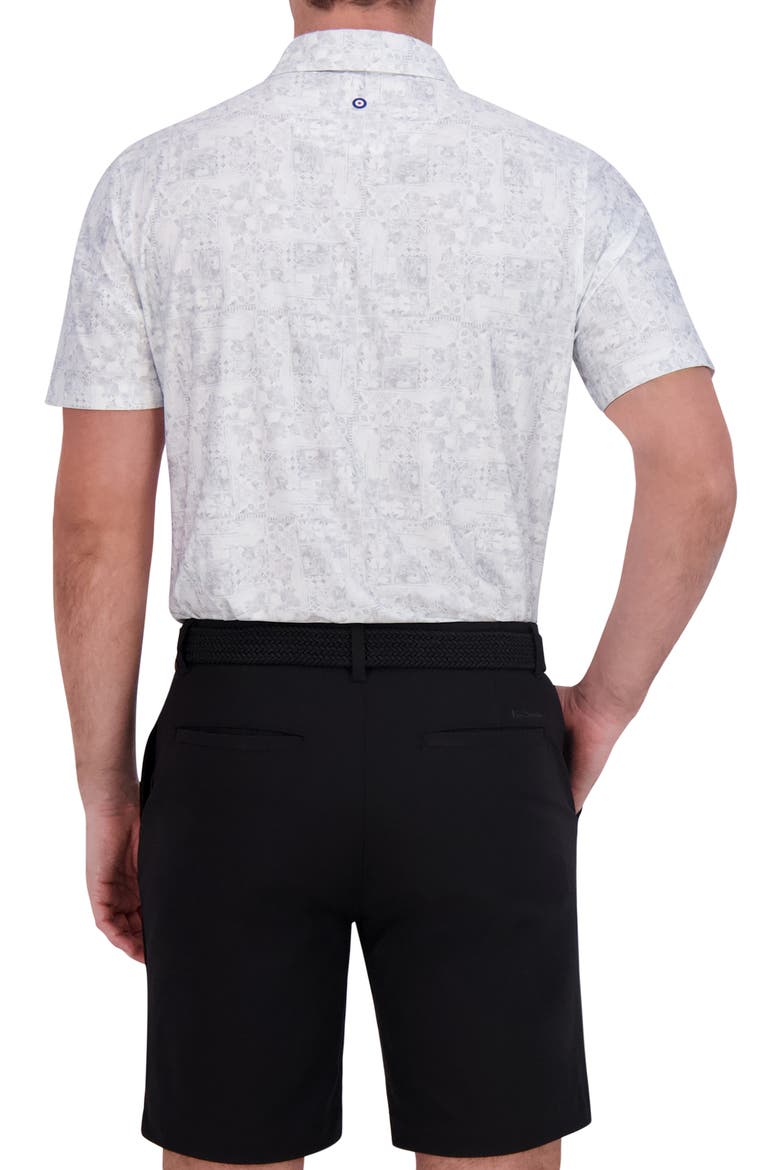 Collage Print Stretch Tech Polo, Alternate, color, LIGHT GREY