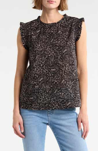 DR2 by Daniel Rainn Smocked Ruffle Tank