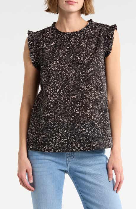 DR2 by Daniel Rainn Smocked Ruffle Tank