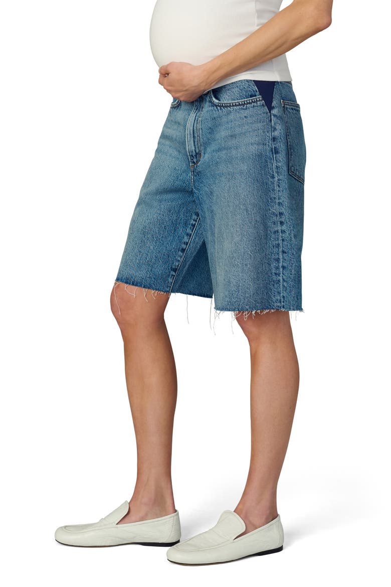 The Ryan Raw Hem Low Slung Baggy Bermuda Maternity Shorts, Alternate, color, SUBLIMINAL
