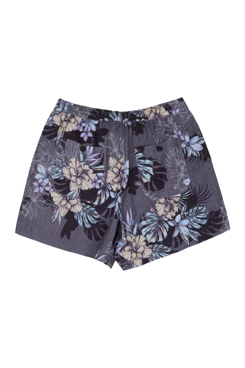 Exotic Floral Womens Drawstring Short, Alternate, color, EXOTIC FLORAL BLACK