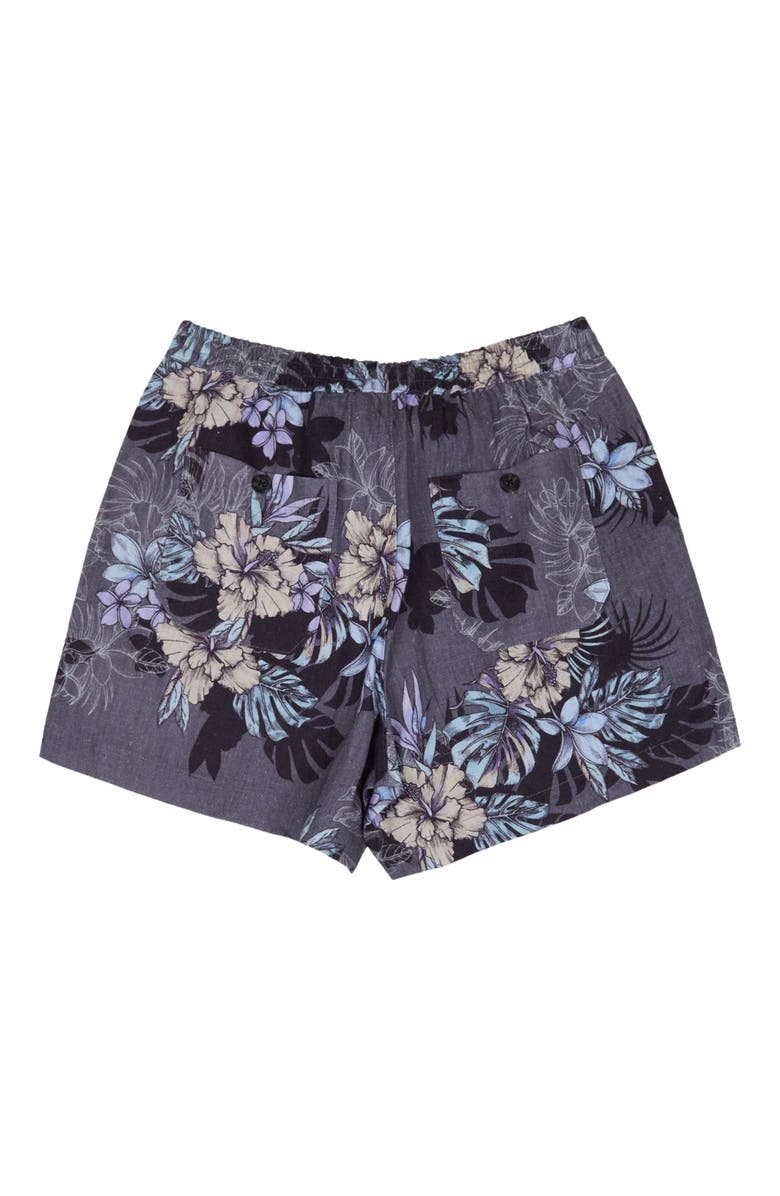 Lords of Harlech Exotic Floral Womens Drawstring Short, Alternate, color, Exotic Floral Black