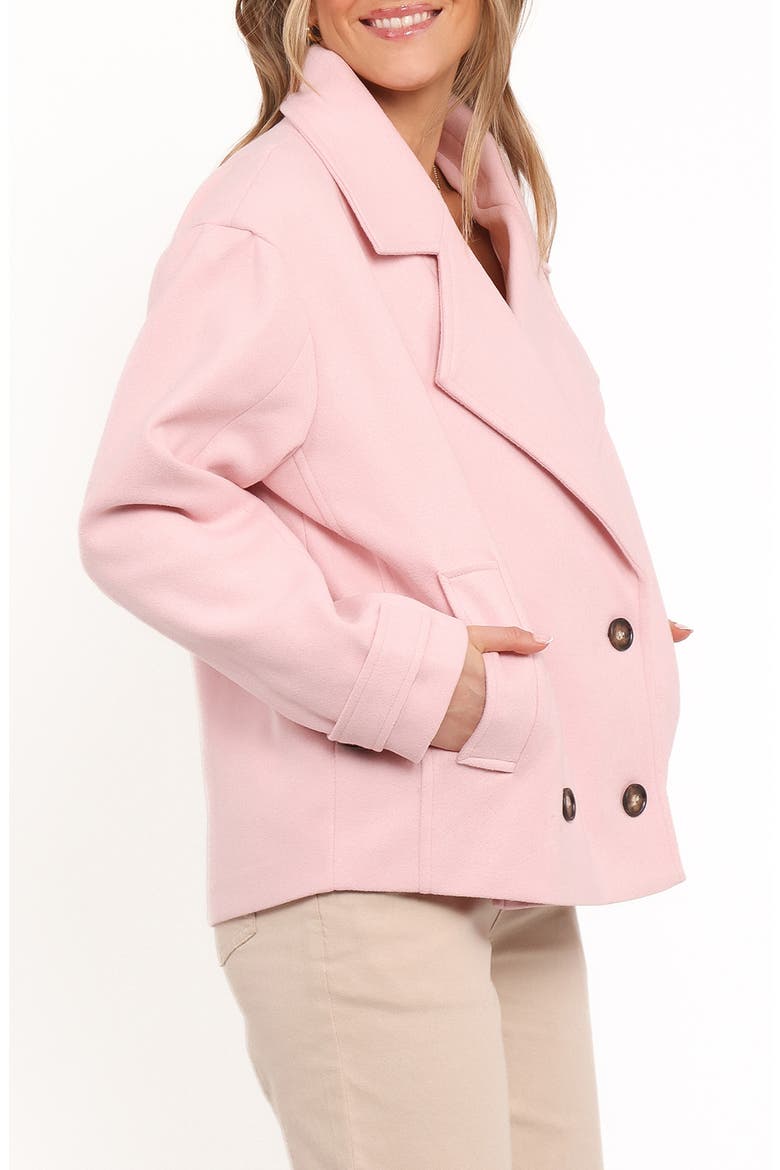 Lindy Cropped Coat, Alternate, color, BABY PINK