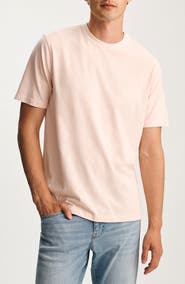 Mavi Jeans Pale Pink Slub Cotton Blend T-Shirt