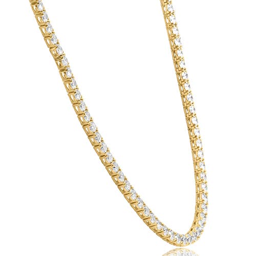 Bliss Diamond 29 Ct Diamond Tennis Necklace 14k Gold 16" Lab Grown In 14k Yellow Gold