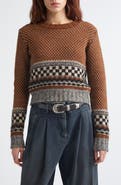 Golden Goose Journey Intarsia Crop Sweater