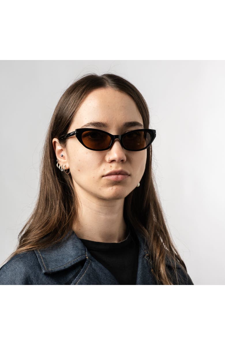 Sad Eyewear Wicked Sunglasses, Alternate, color, Gloss Black - Polarized Bronze