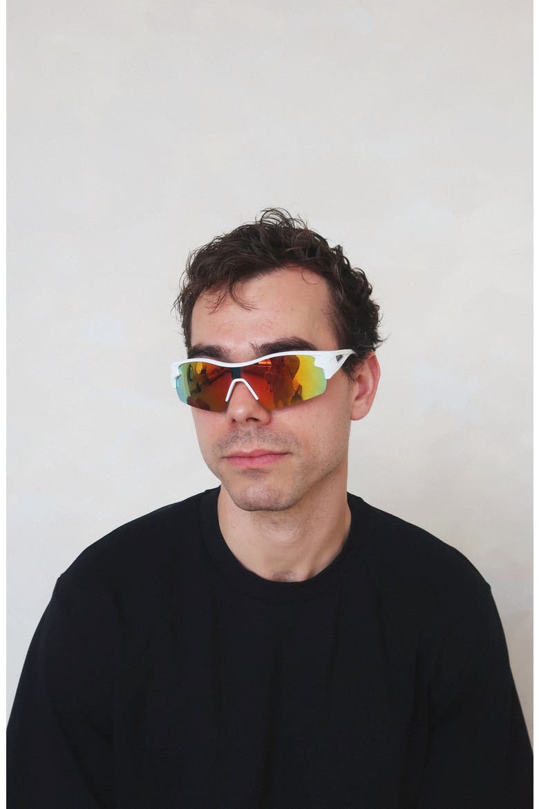 Session Sport Polarized Sunglasses, Alternate, color, Mirror Rainbow