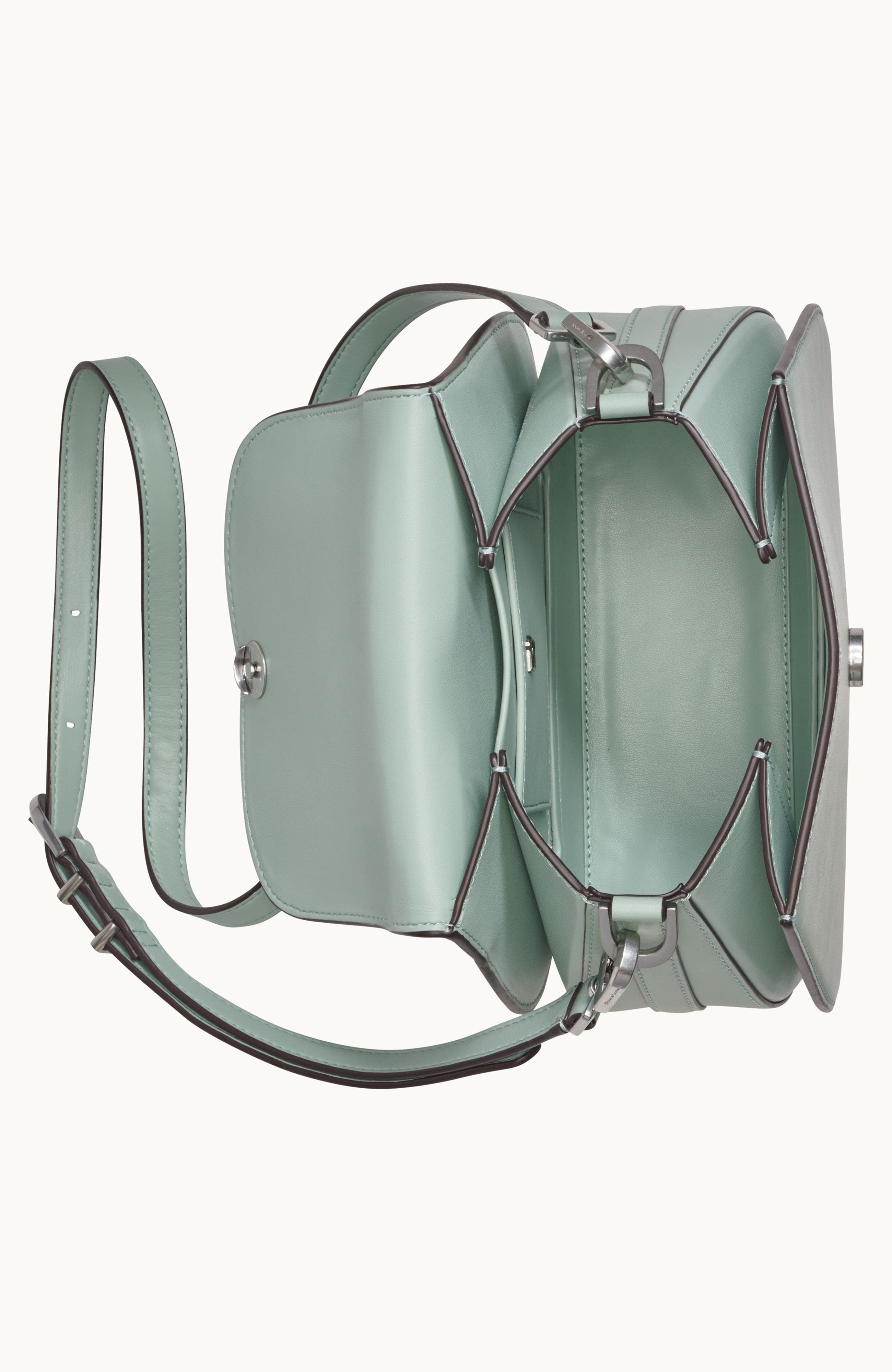 Donna Karan New York Bellerose Flap Crossbody, Alternate, color, Pale Jade