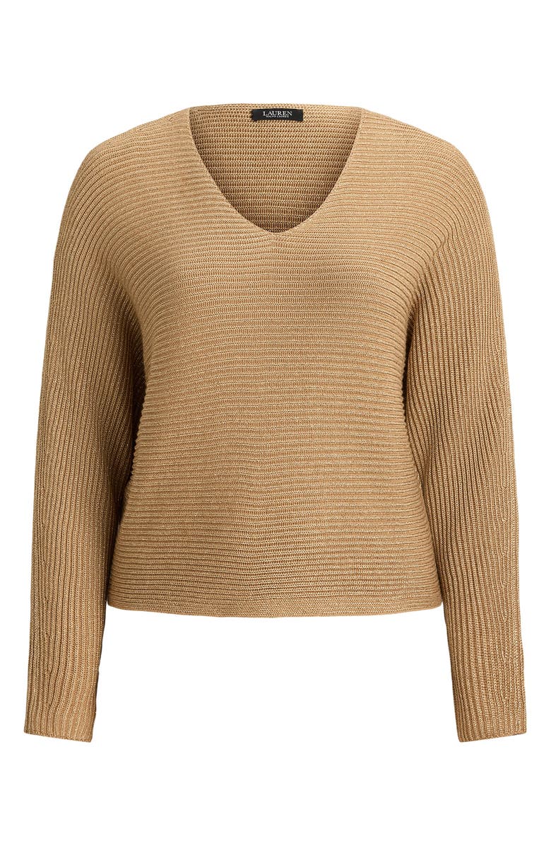 Lauren Ralph Lauren Metallic Dolman Sweater, Alternate, color, Relic Gold Metallic