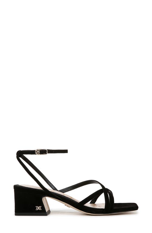 Sam Edelman Whitley Block Heel Sandal Black Suede In Black