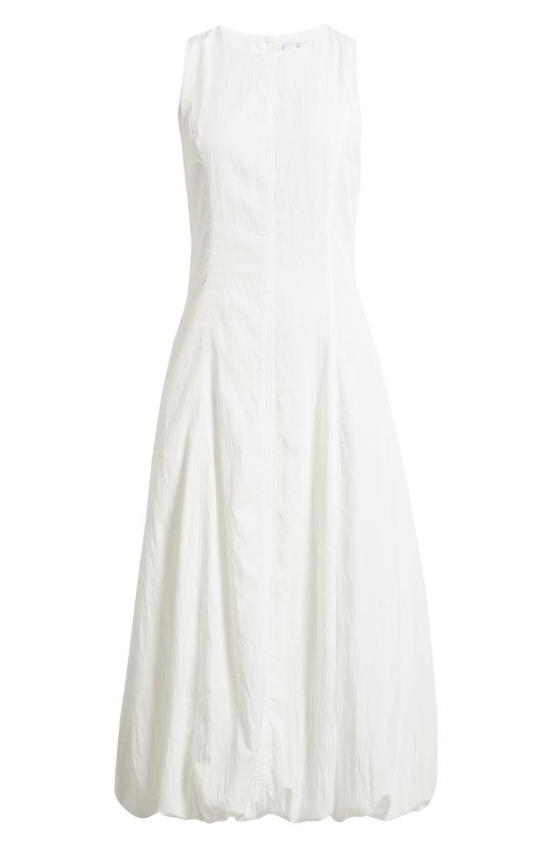 MANGO Pumpkin Sleeveless Bubble Hem Midi Dress, Alternate, color, White