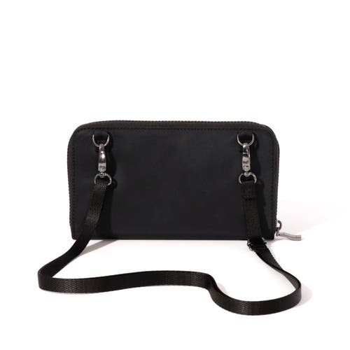 Baggallini Rfid Phone Wallet Crossbody Bag In Black Twill