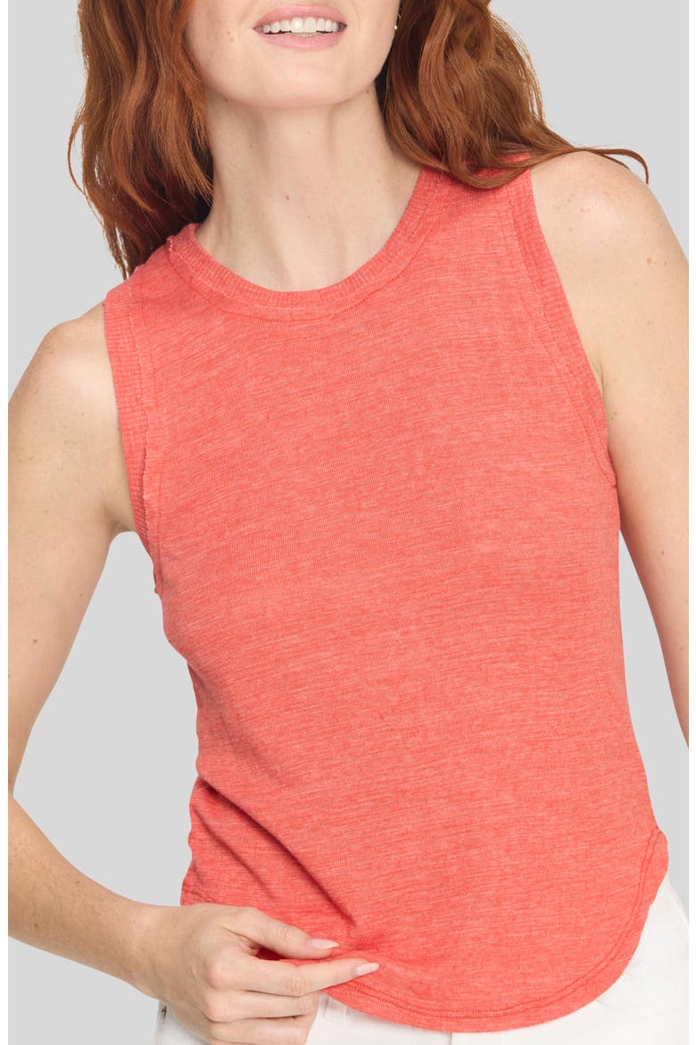 Libra Textured Rib Ringer Tank, Main, color, KISSES