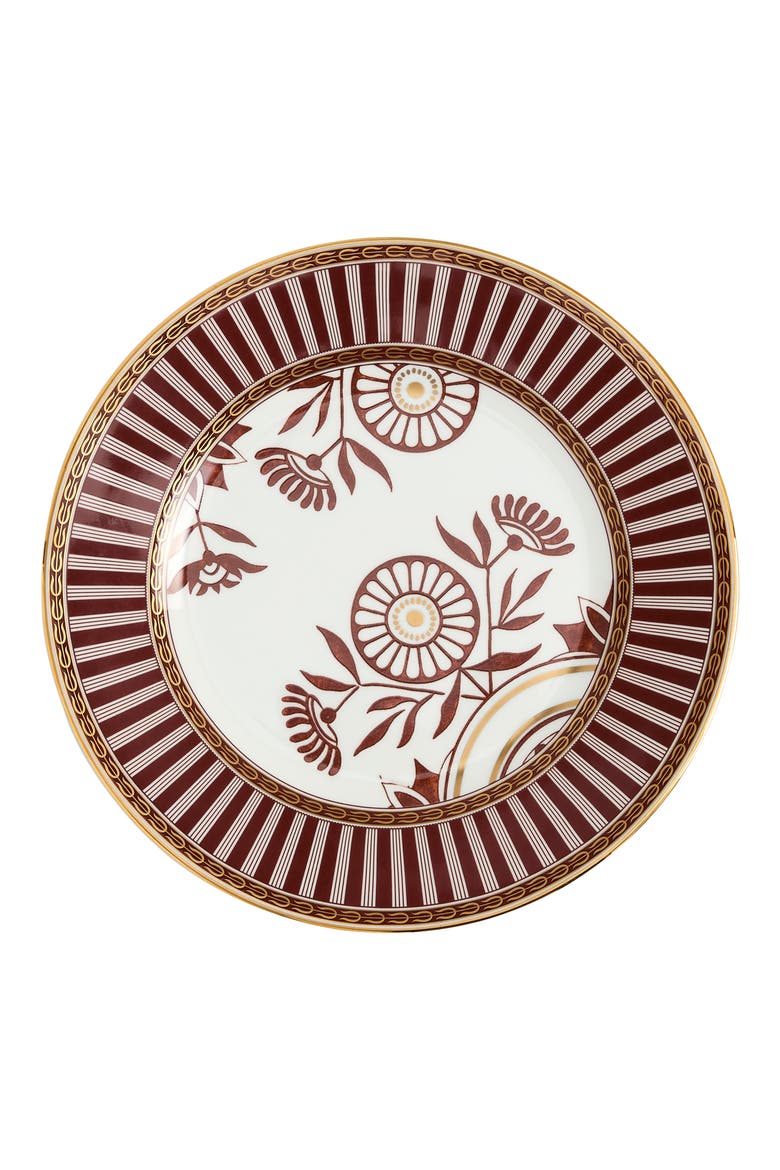 Red Splendor 22K Gold Accent Bone China Side Plate, Main, color, MULTI