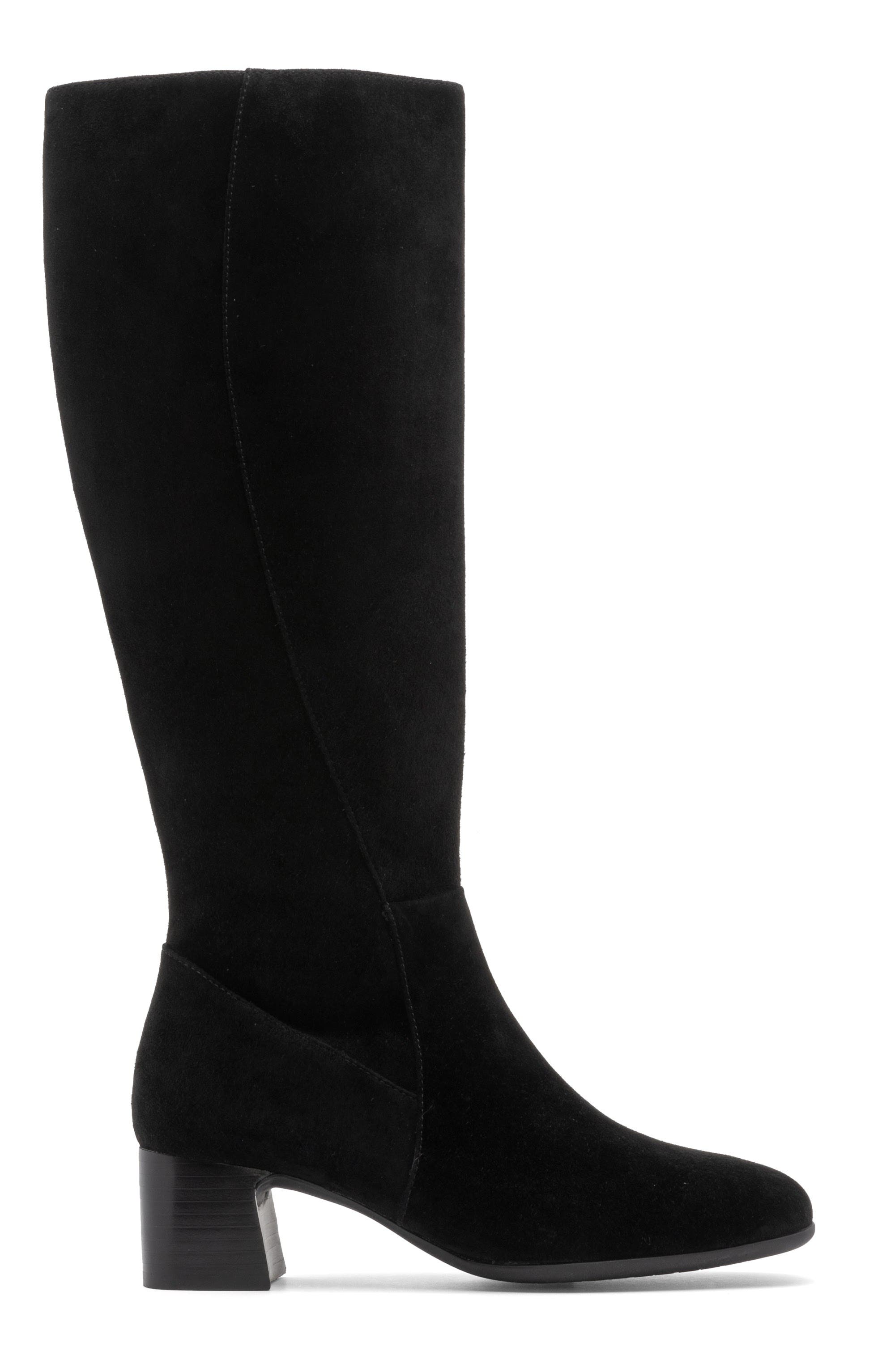 ABEO Avenue Tall Boot, Alternate, color, Black Suede - Regular