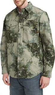 G-STAR Cargo Pocket Cotton Button-Up Overshirt