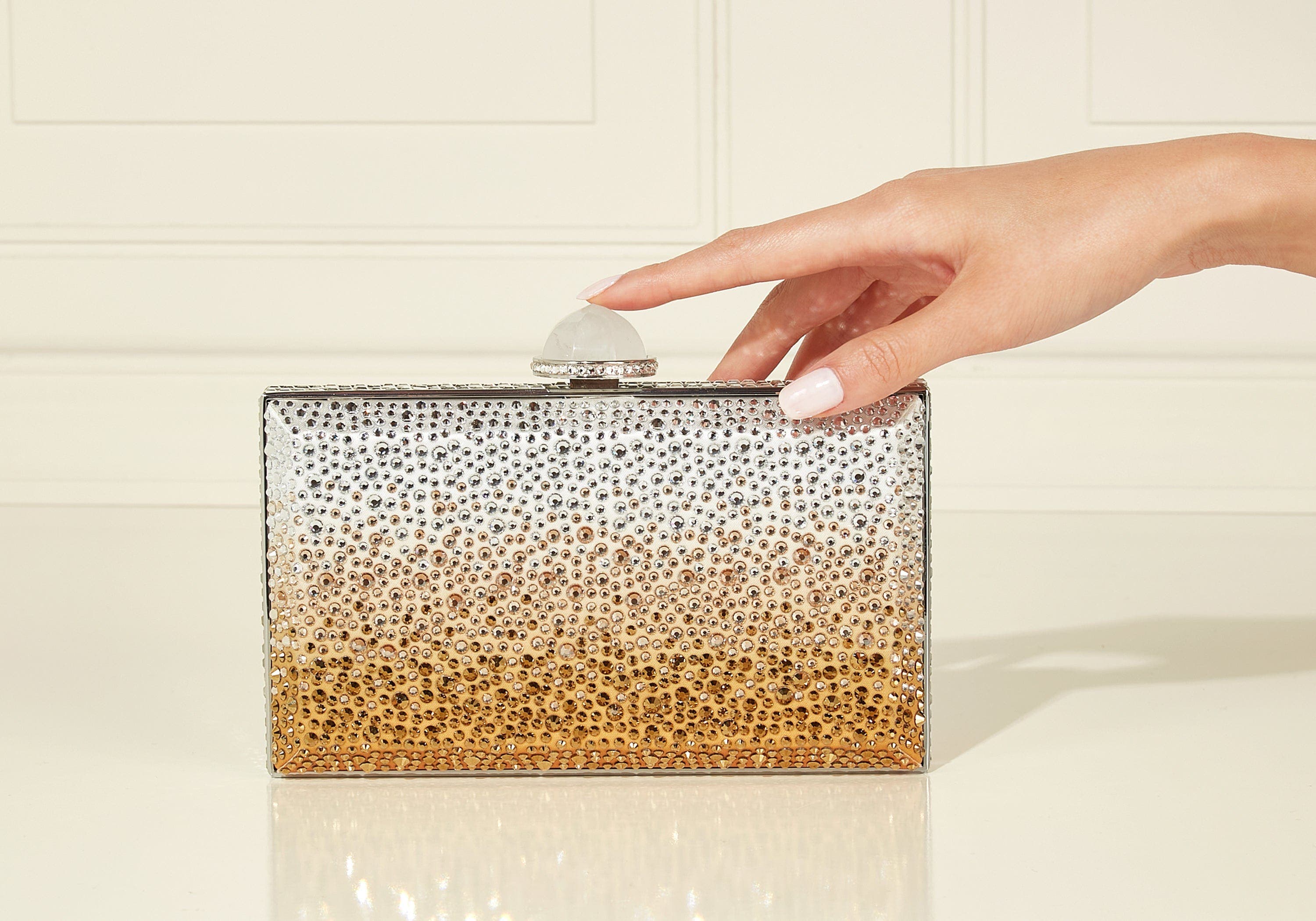 Skylar Gradient Clutch, Alternate, color, Silver Golden