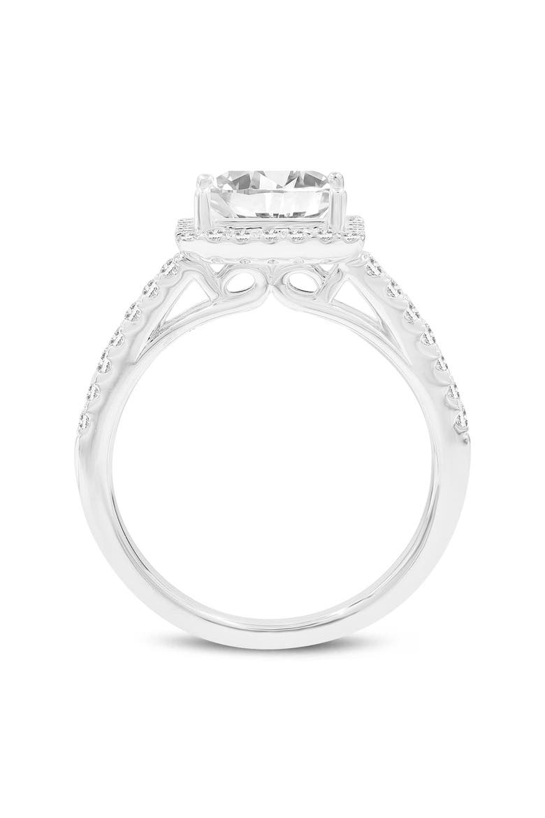 Violeta 14K White Gold Princess Cut Lab Grown Diamond Halo Engagement Ring - 2.6 Ct, Alternate, color, 14K White Gold