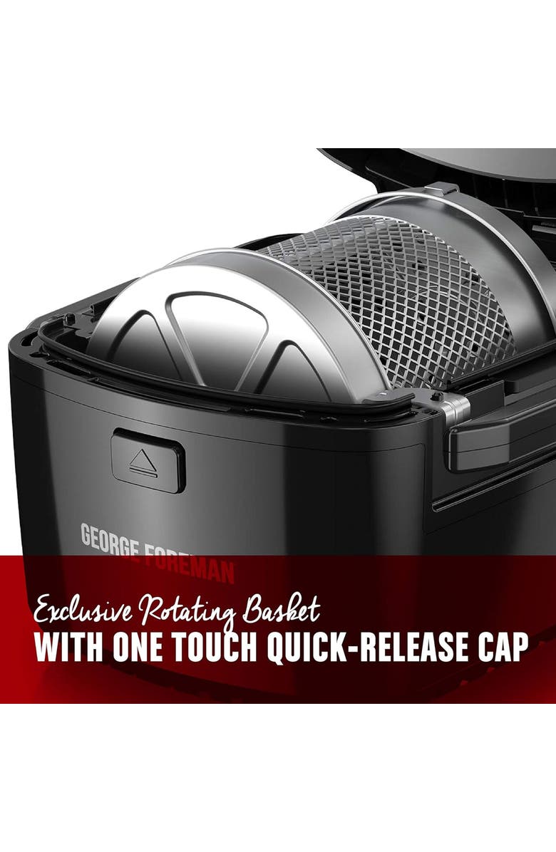 George Foreman Twist N Crisp Air Fryer with Backing Rack, Alternate, color, Black