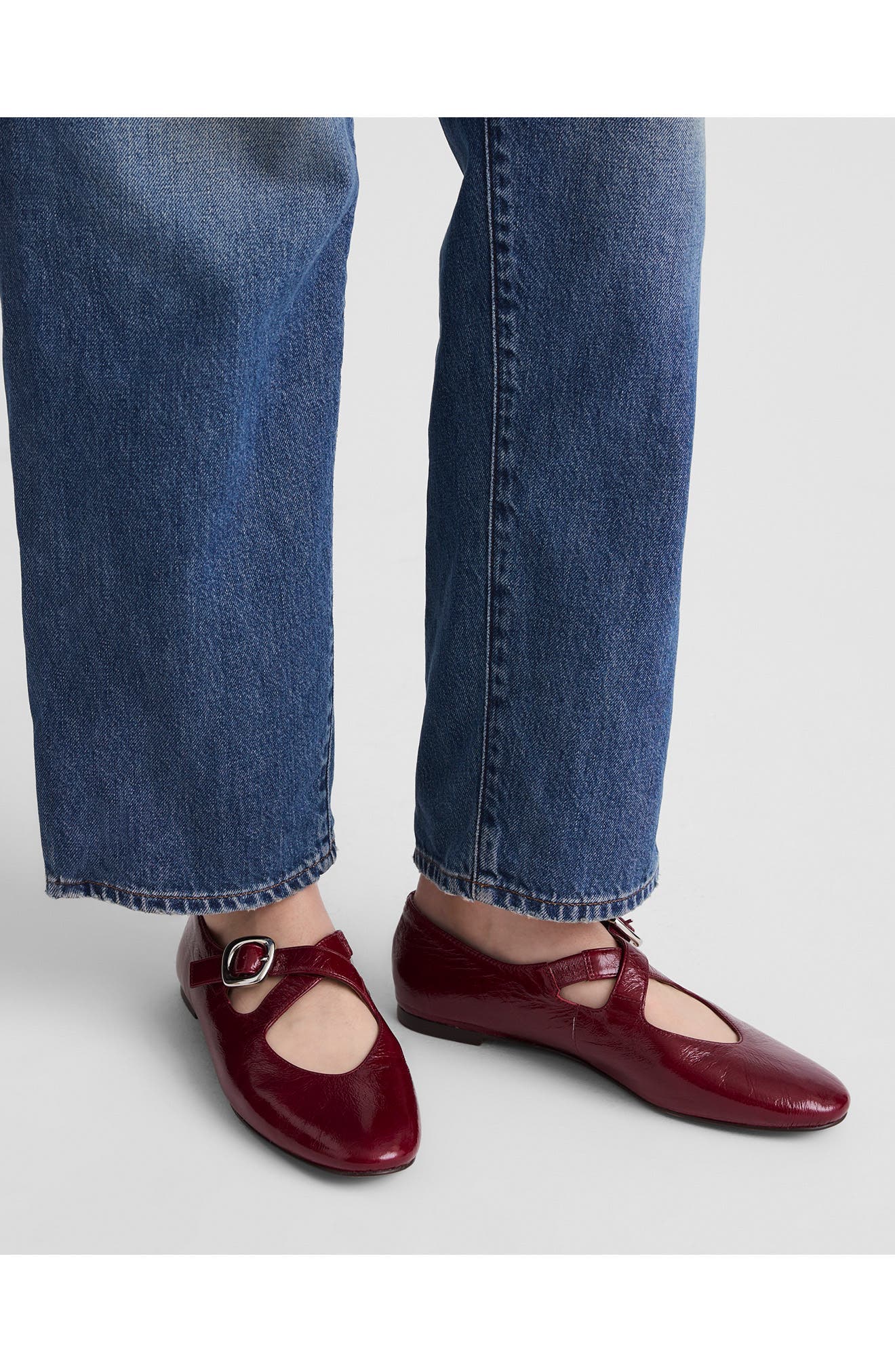 The Remy Crisscross Mary Jane Flat, Alternate, color, CABERNET